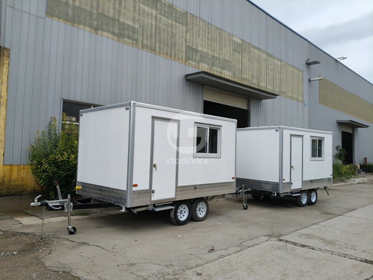 11.5ft White FS350 Food Trailer with Solar Power System for Guyana