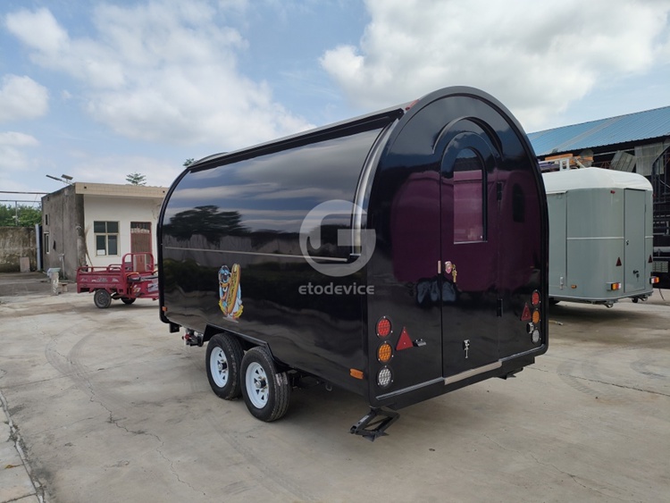 FR350WD Black Food Trailer for Sale
