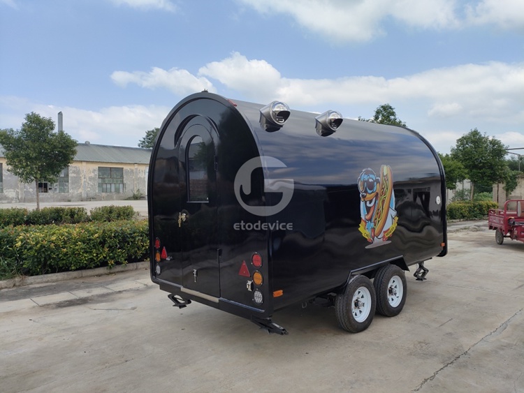FR350WD Black Food Trailer for Sale