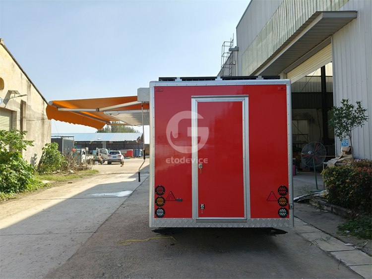 11.5ft Red Food Trailer with Solar Power