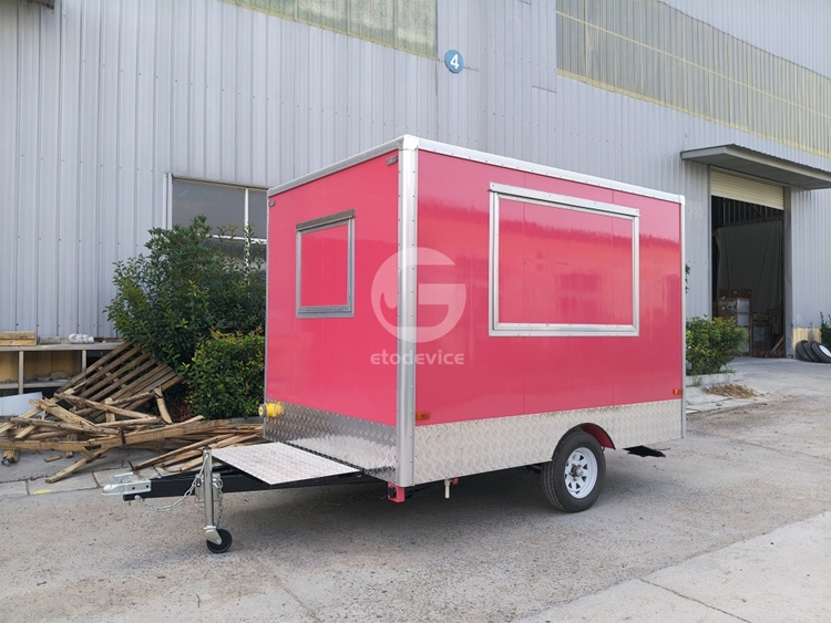 9.5ft Rose Pink Small Food Trailer for Sale