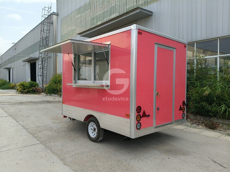 9.5ft Rose Pink Small Food Trailer for Sale