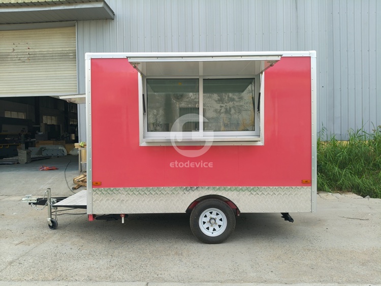 9.5ft Rose Pink Small Food Trailer for Sale