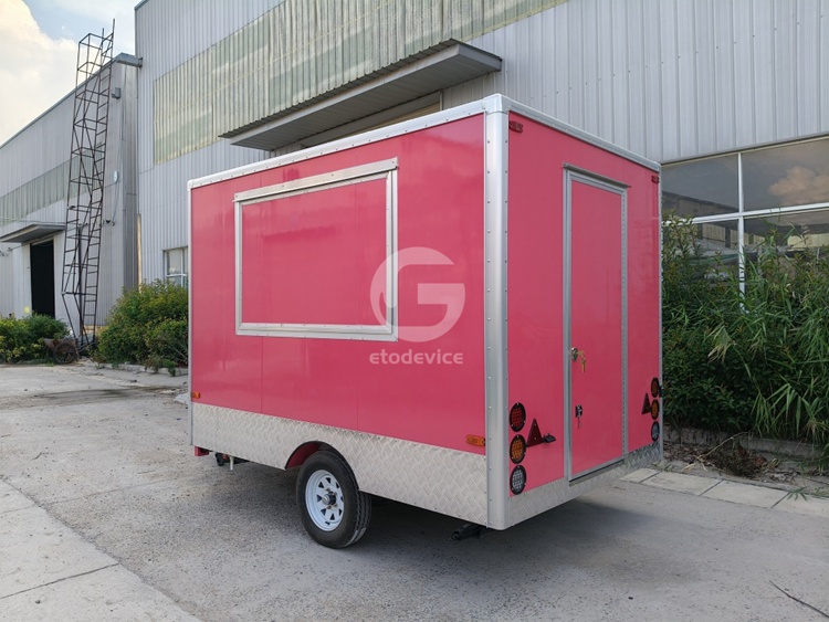 9.5ft Rose Pink Small Food Trailer for Sale