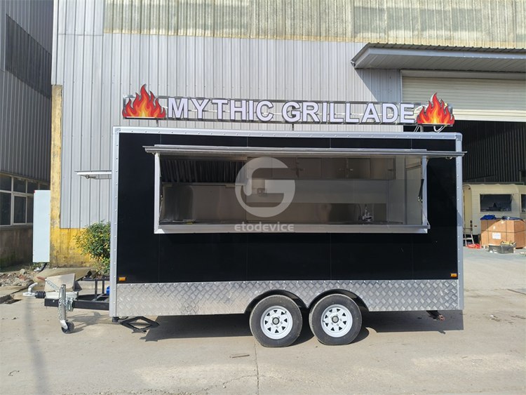 13ft Black Food Trailer for Sale