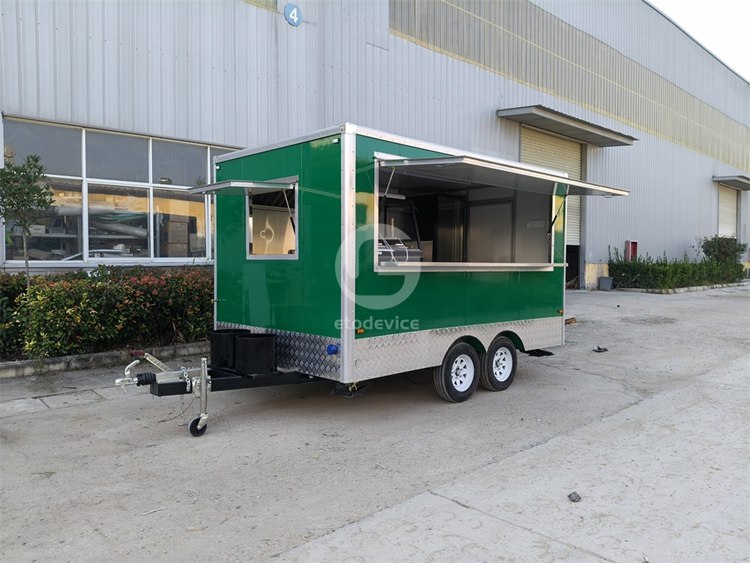 Mint Green FS350 Food Trailer for Sale