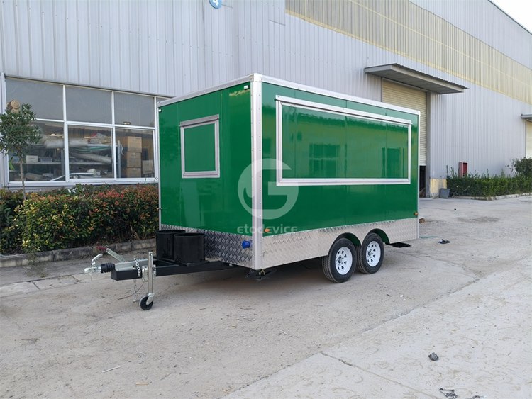 Mint Green FS350 Food Trailer for Sale
