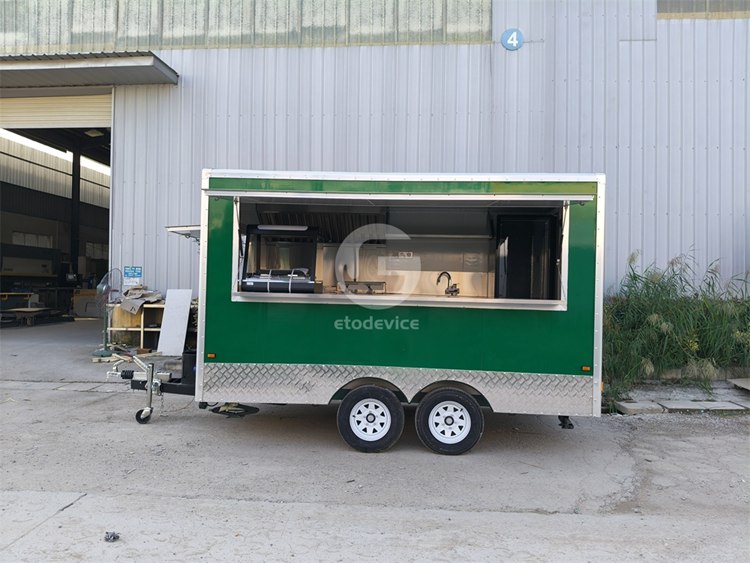 Mint Green FS350 Food Trailer for Sale
