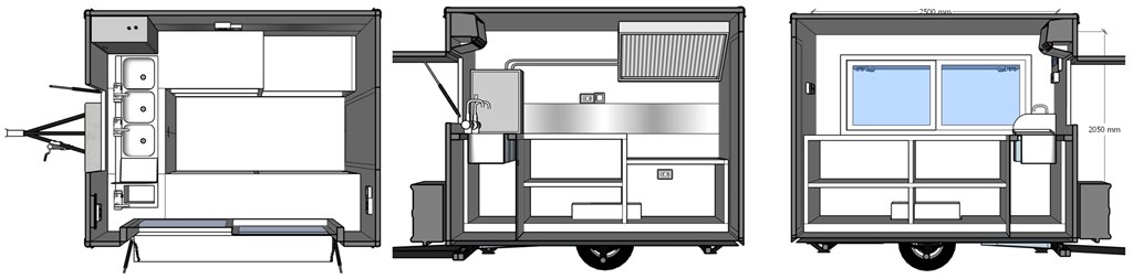 small food trailer layout design