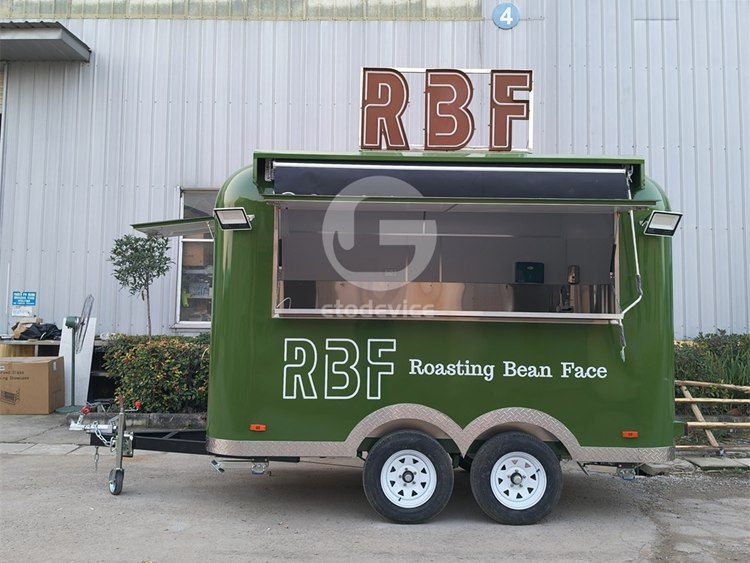 FS350R Food Trailer for Sale Australia – Custom Green Mobile Kitchen