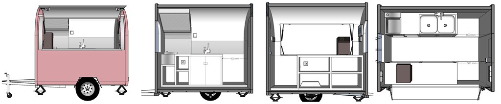 design layout of the small food trailer for sale norways