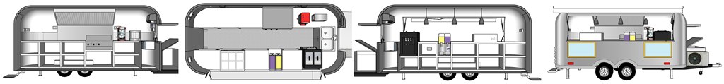 layout design of the SS food trailer