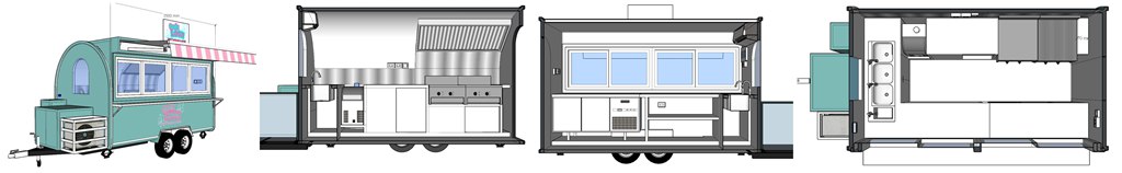 layout design of the wide food trailer