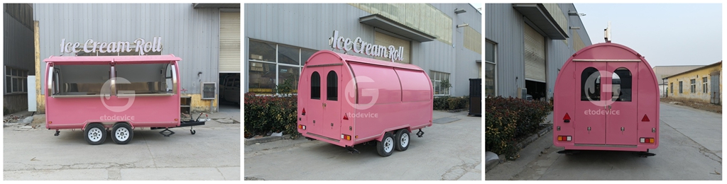 Exterior of the Ice Cream Roll Food Trailer