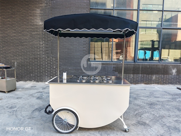Mobile Ice Cream Cart with Freezer
