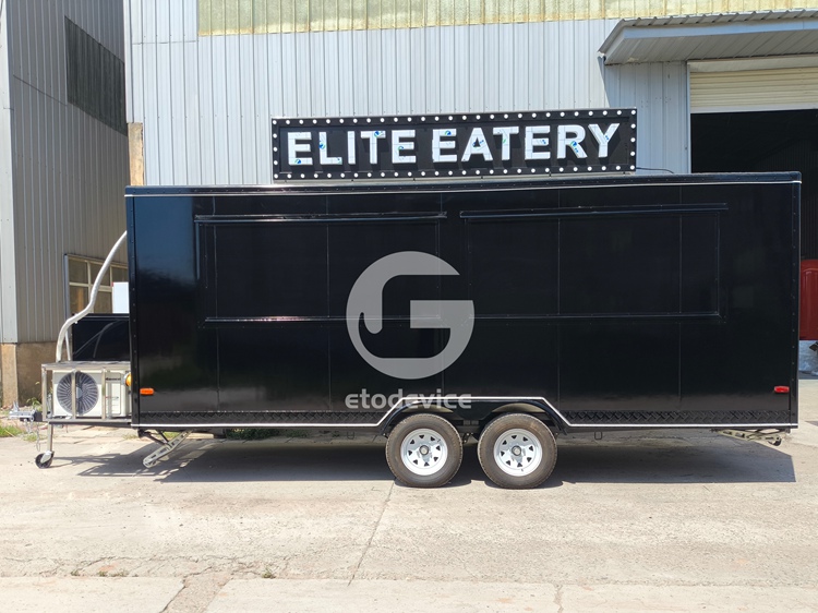  18ft Full-Black Food Trailer for Sale in USA